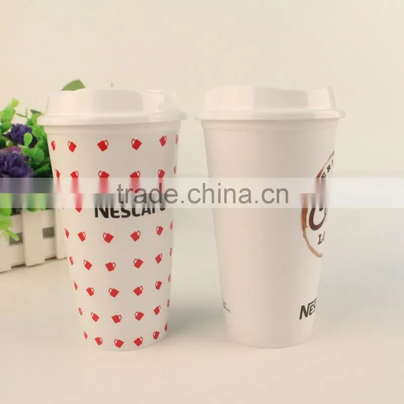 PP material wholesale plastic reusable coffee cups