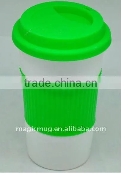 Princess Porcelain Travel Mug with Silicone Grip & Lid