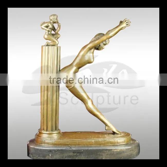 high quality nude woman bronze sculpture bronze erotic naked girl sculpture