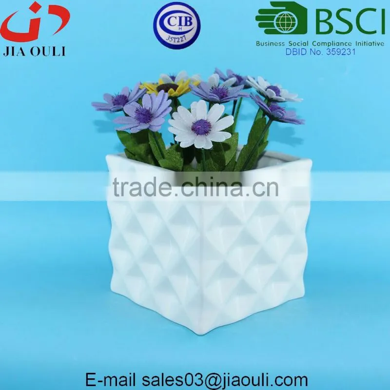 Ceramic Succulent Planter Pots with Matte Grayscale Finish, Succulent Desktop Flower pot