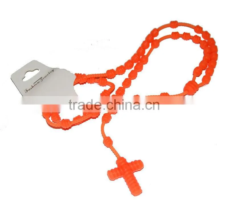 silicone necklace silicone cross necklace