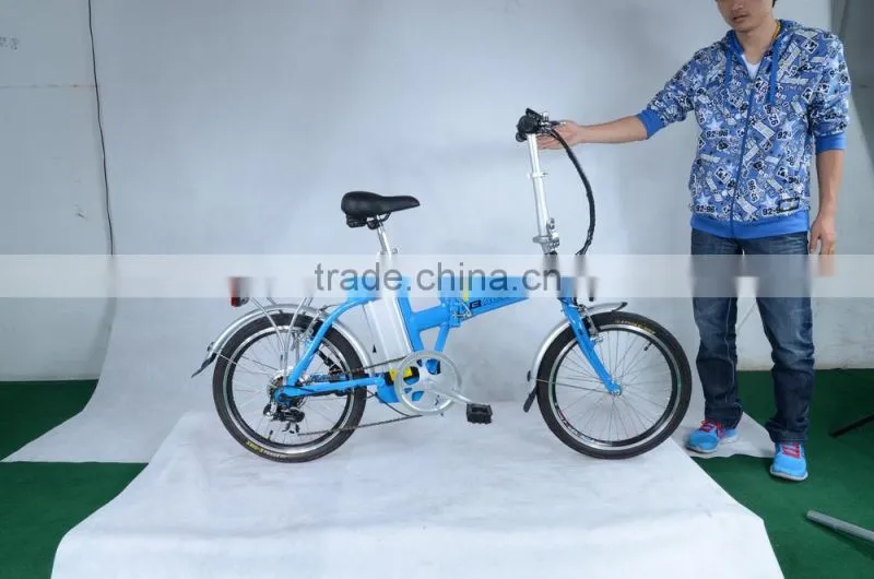 electric folding bicycle in a light weight
