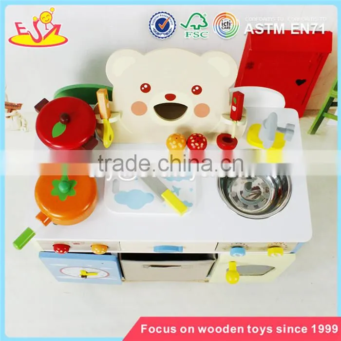 wholesale baby wooden kitchen sets toy, top fashion kids wooden kitchen sets toy, interesting children toy kitchen W10C146
