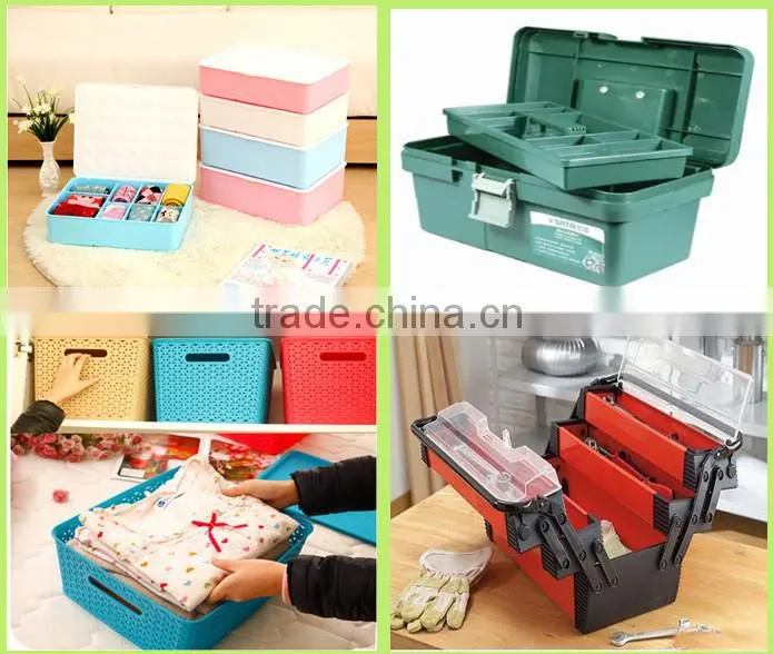 3 layer 18 apartment cheap plastic makeup palstic storage box with lids and handle/custom plastic storage box/plastic box