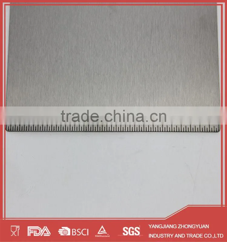 Non-stick stainless steel dough scraper with scale