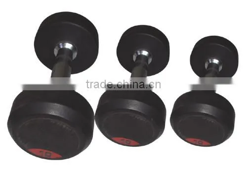 Various Weight Rubber Coated Dumbbell -Black