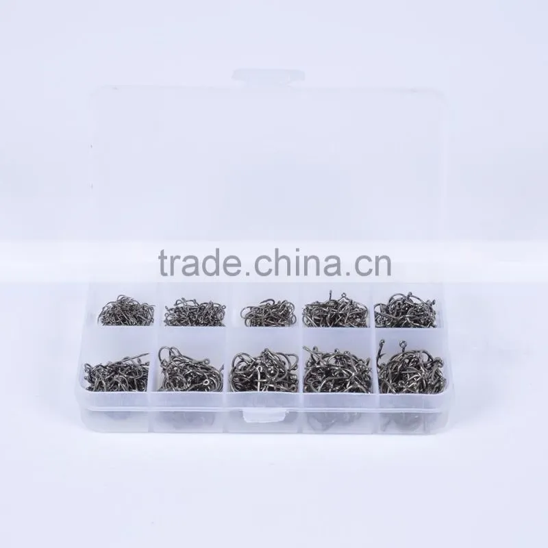 New Arrival 500pcs Carbon Steel Carp Fishing Jig Hooks with Hole Fly Fishing Tackle Box 3# -12# 10 Sizes Pesca Fish Hooks