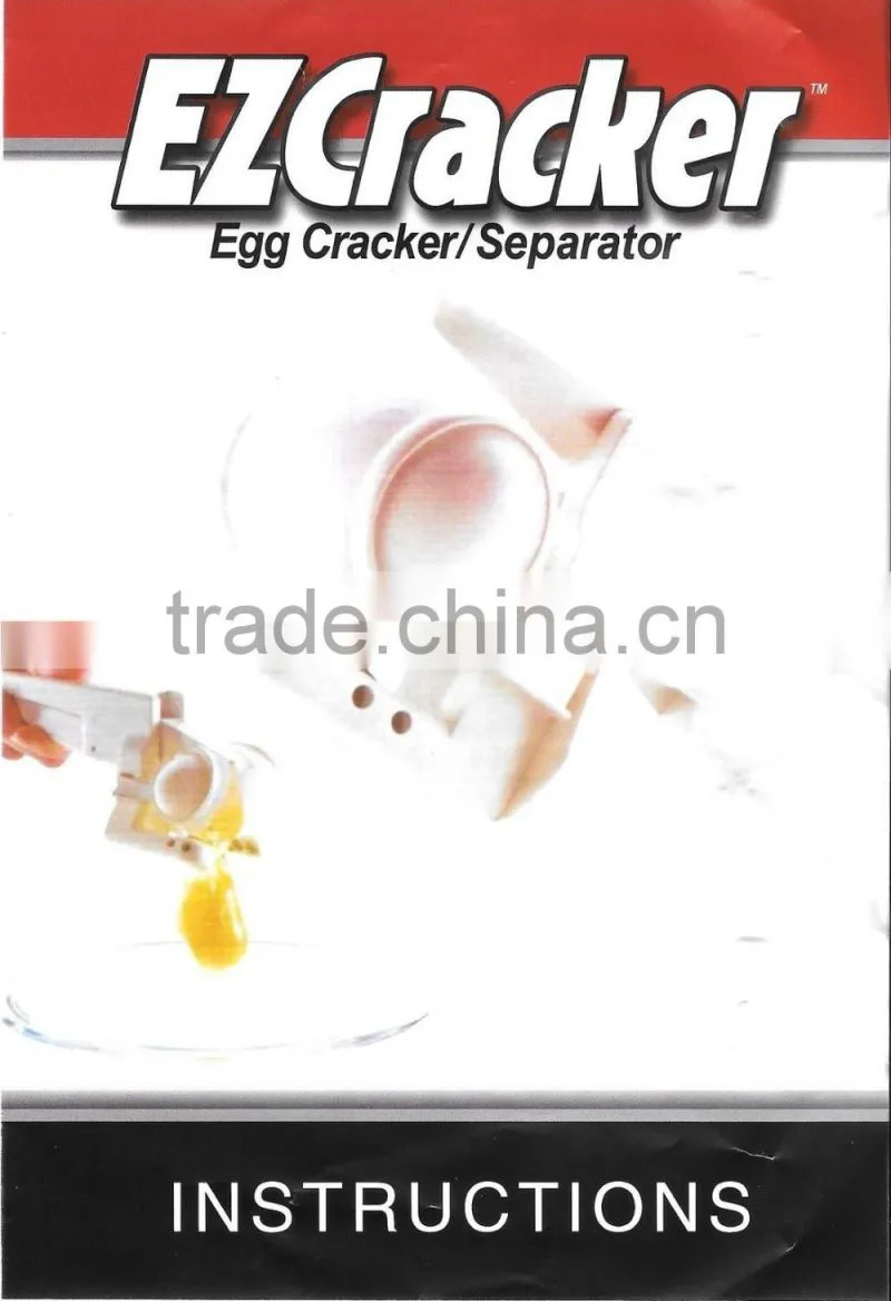 NEW EZ Egg Cracker Handheld York & White Separator As Seen On TV Kitchen Gadget