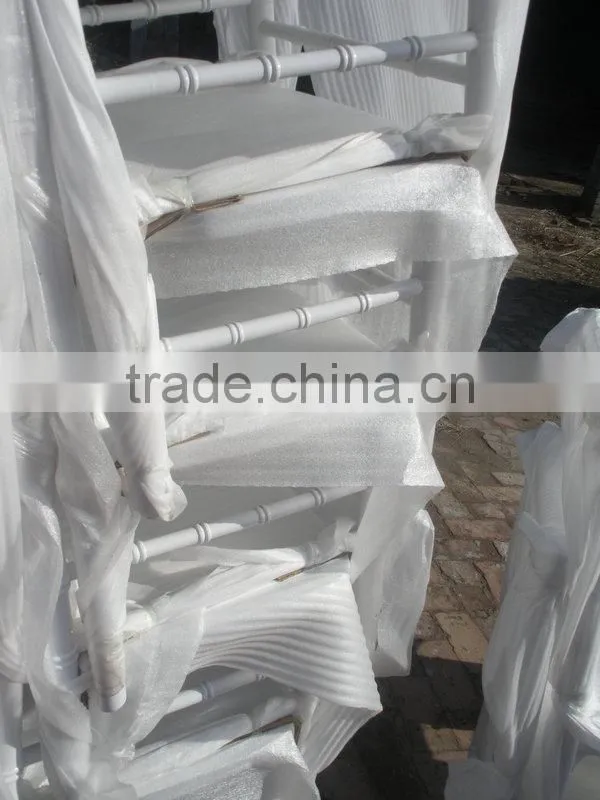 banquet white wood chiavari chair with cushion for sales