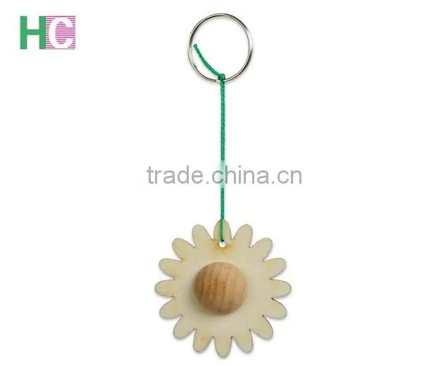 2017 new product wooden cross-stitch key chain for DIY