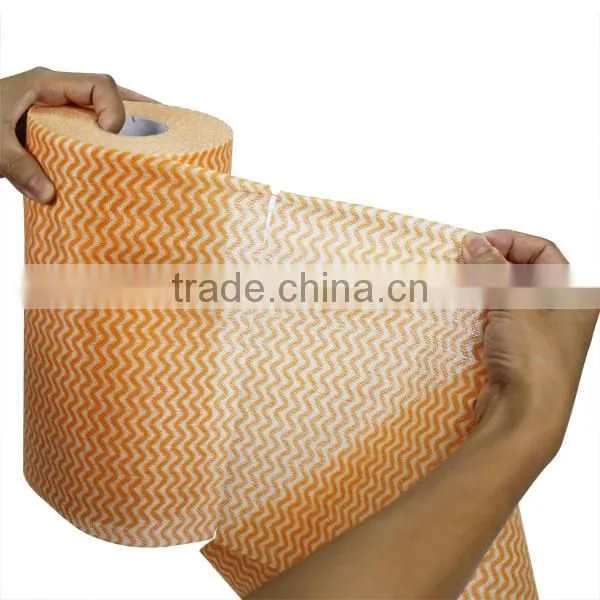 The latest popular wood pulp spunlace fabric use for industrial wipe and household wipes
