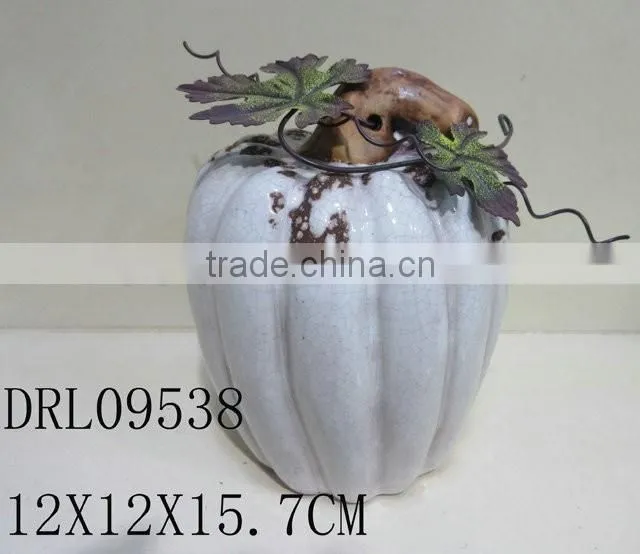 white pumpkin ceramic decorations festival holloween decorations