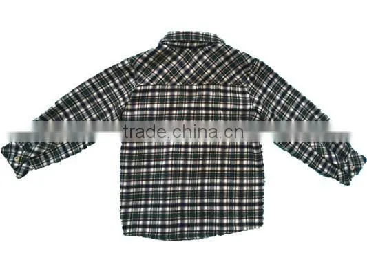 men/boy cotton yarn dye flannel shirt,long sleeve shirt,winter shirt ,embroidery pocket shirt