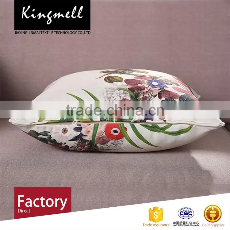 Custom magpies digital printed linen throw pillow cover
