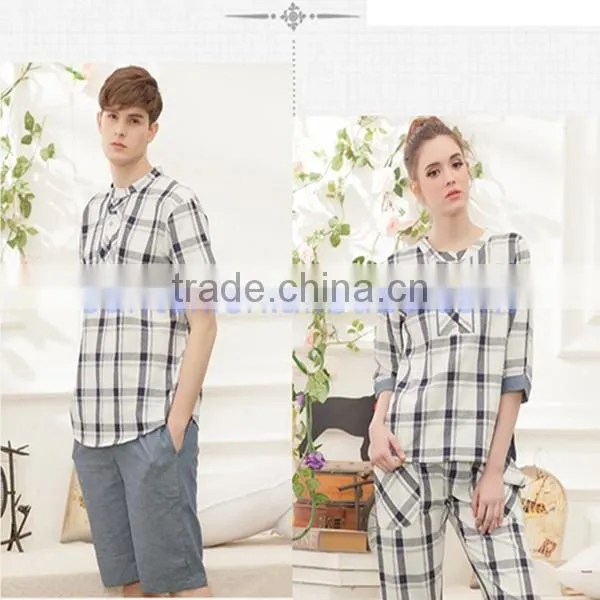 Custom Wholesale Multi-styles lover sleepwear Printed Casual Couple Pajamas