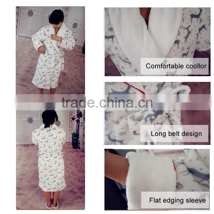 New Design Beautiful Manufacturer Women Slip On Bathrobe