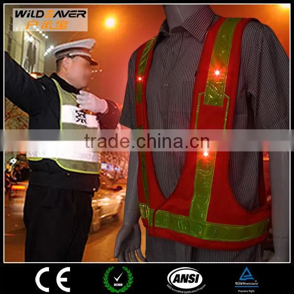 Red waterproof LED workwear uniform for sanitation clothes
