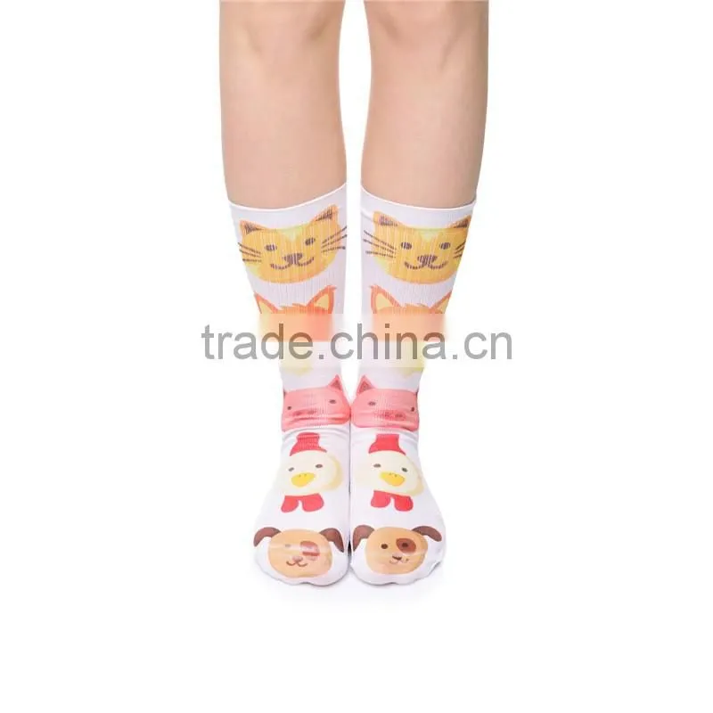 3D digital print animals sublimated socks