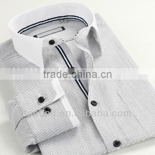 The latest in 2016 fashion fashion collar mans regular fit long sleeve dress shirt