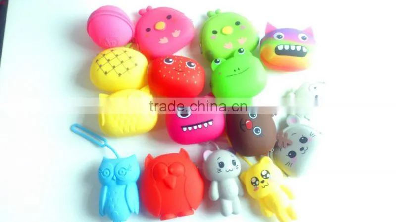 Rabbit silicone coin purse for wholesale popular designs rubber TPR silicone wallet