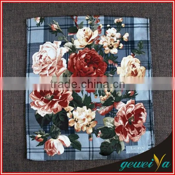 Flower Twill Digital Print Silk Scarf