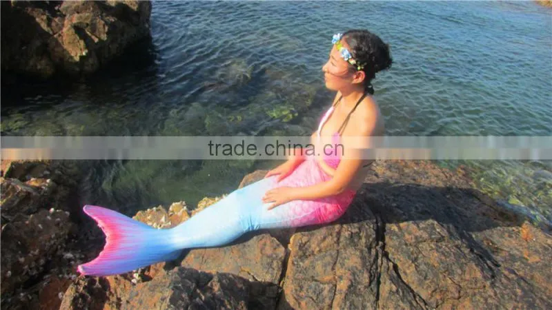 Children Swimming pool bag monofin swimsuit mermaid tail costumes