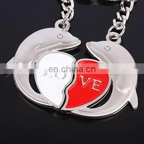 Fashion New Personality Fish Bone Shape Alloy Keychain Couple Valentine's Day Gift