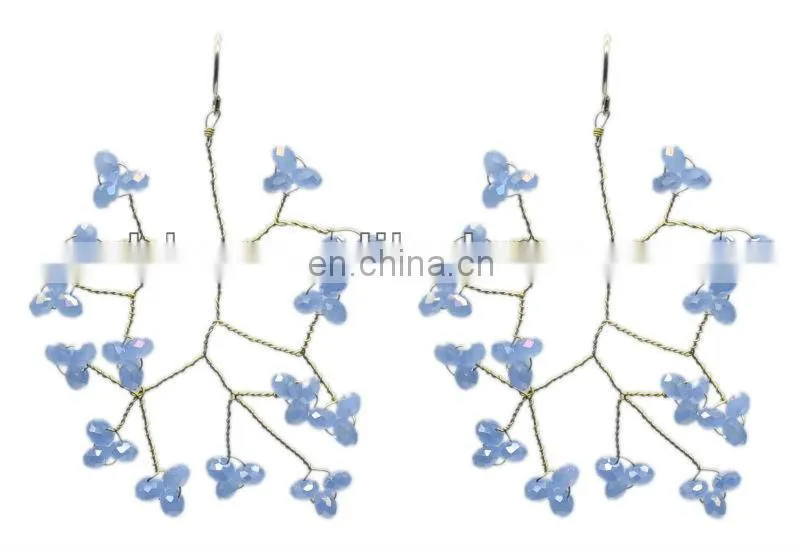 2014 Fashionable dainty turquois crystal chandelier dangle earring
