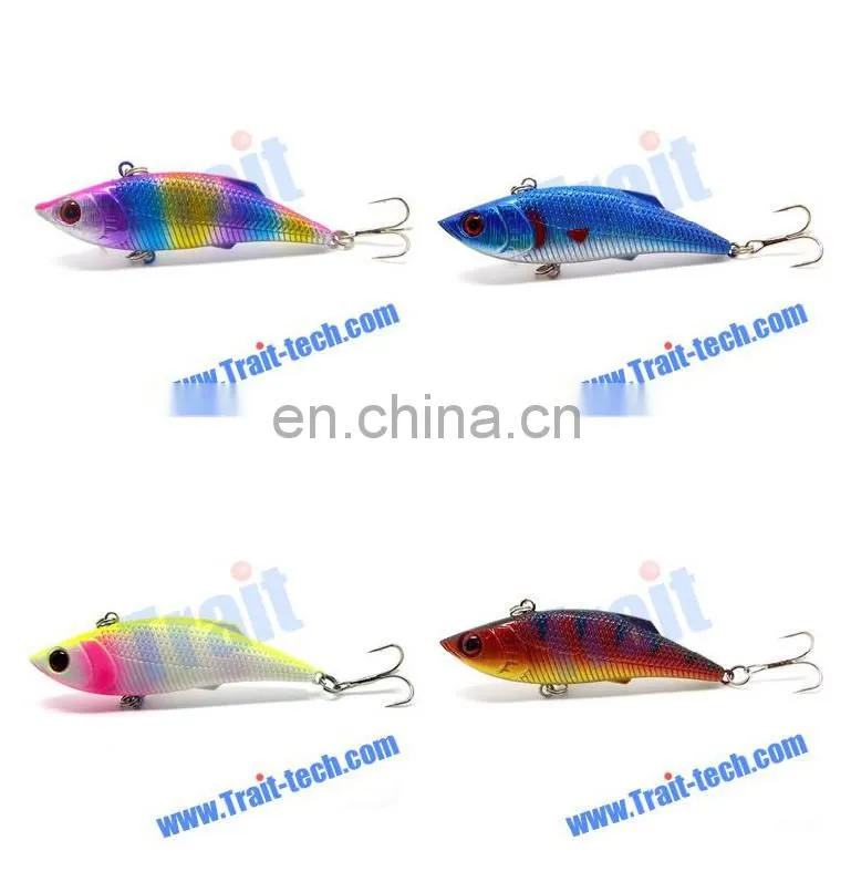 7.5cm Long Assorted Colorful Fishing Tackle Artificial Fishing Bait With Fishhook