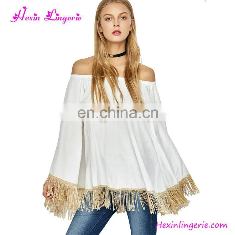 Drop Shipping halter hollow v neck loose fashion women winter blouse tops