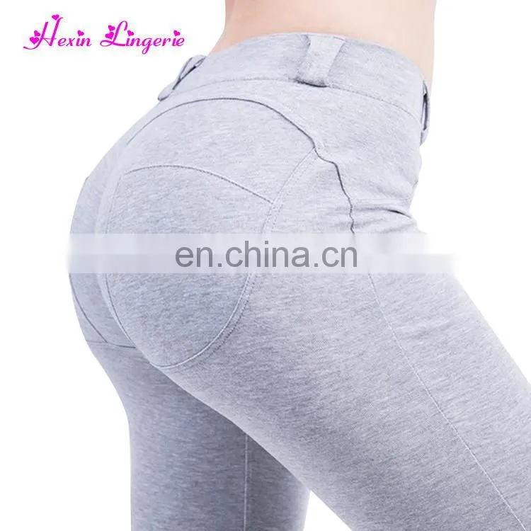 Factory Price Push Up Sexy Hip Solid Elastic mature women leggings