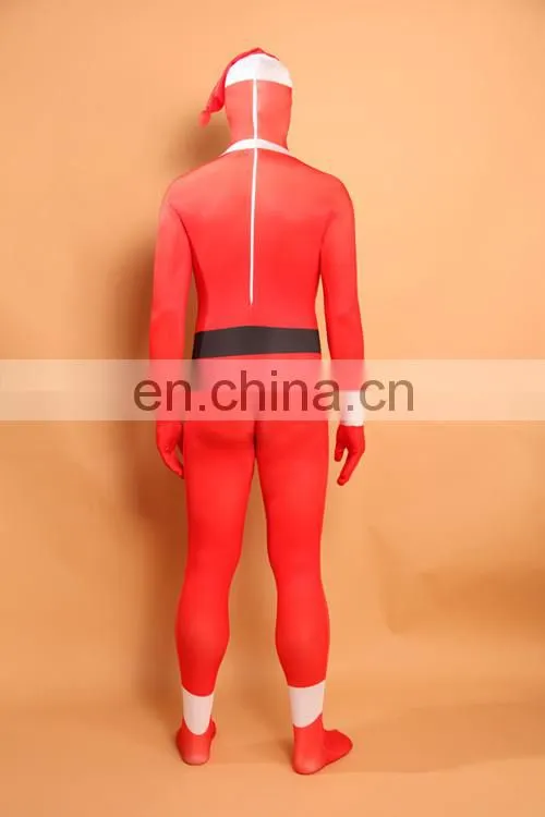 Spandex Santa Skin Suit Zentai Suits Fancy Dress Costume