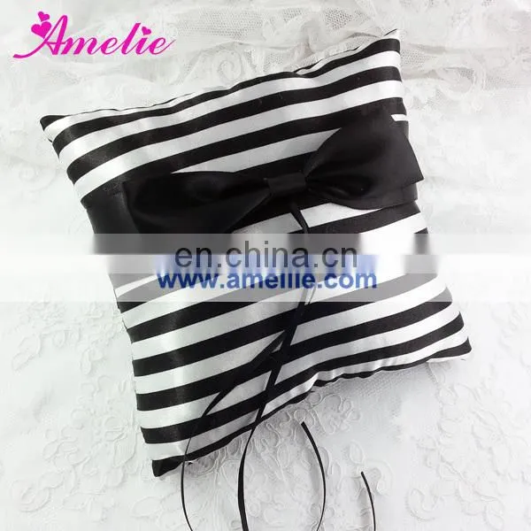 White and Black Stripe Wedding Guest Book