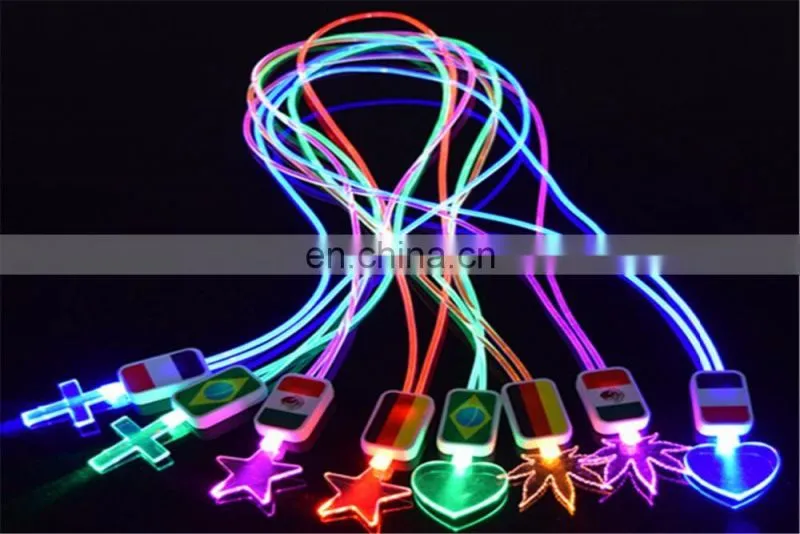 Hot sale custom lanyards promotional led lanyards Led Lights Lanyards