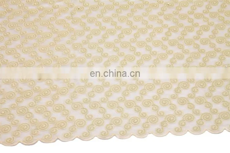 2015 latest embroidered silk organza fabric