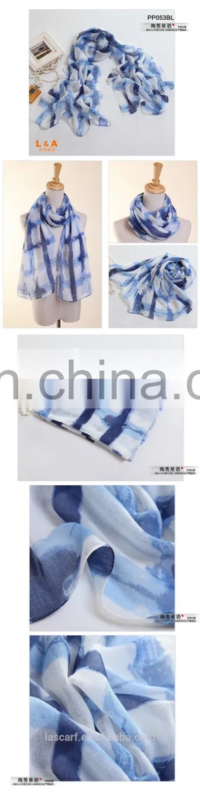 2015 Newest style fashion design long United States scarfs(PP053BL)