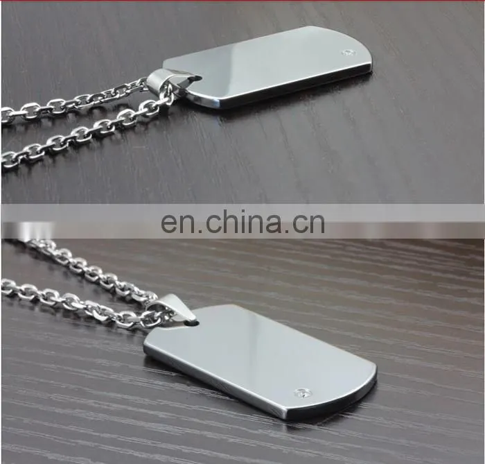 Bullet couple dog tags with long chain custom