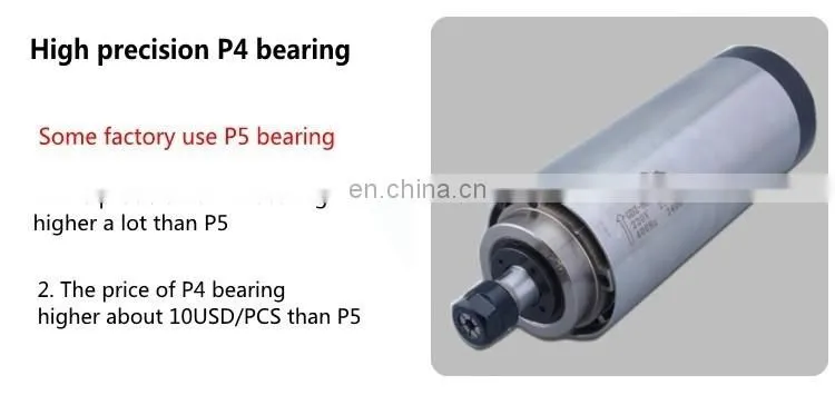 HONGJUN 2.2kw Air Cooled Spindle Kit 2.2KW 220v CNC Air Spindle Motor And 2.2kw 220V Inverter