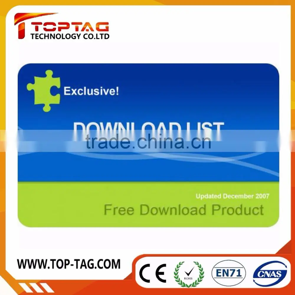 HF 13.56mhz 0.76mm thickness Printing PVC Card