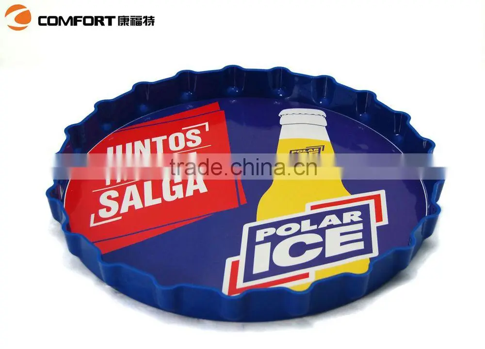 Competitive plastic antislip round serving tray
