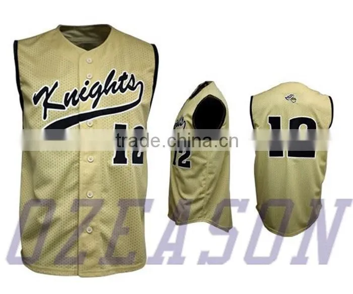 fashionable baseball jersey embroidered pattern and logo t-shirts for men/women training