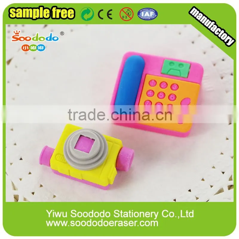 EN71-3 certificate 3D Camera Eraser Shape Erasers