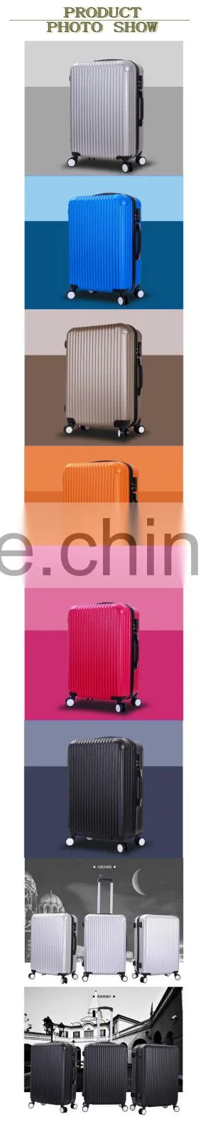 2015 colorfull travel abs luggage set hotselling in Europe market