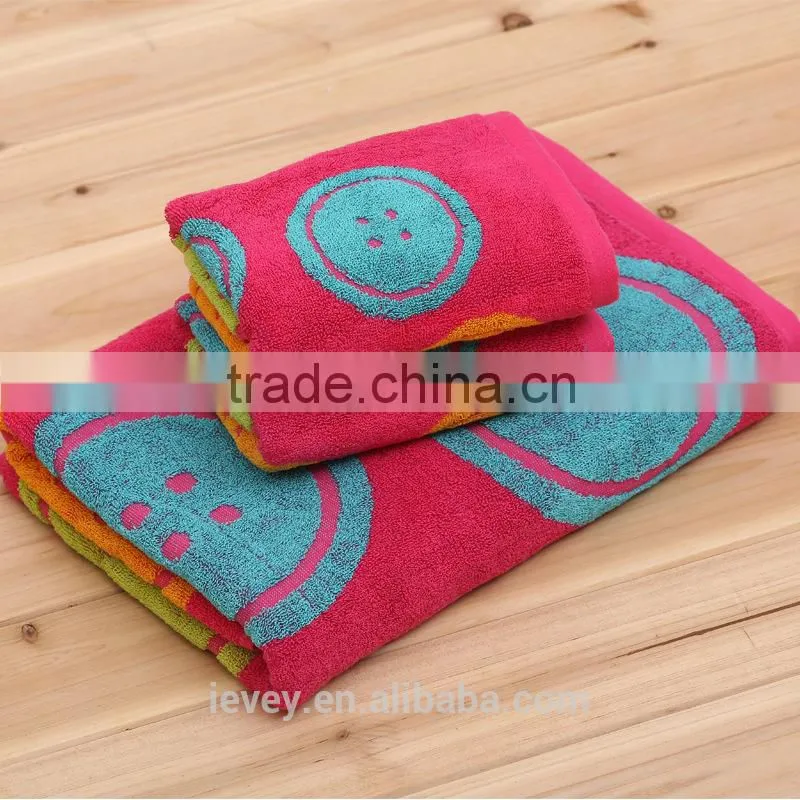 2015Luxury high quality hot sale cotton french terry fleece fabric for baby towel set 34*76 / 70*140cm