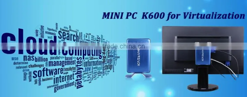 Dual display mini PC quad core CPU support win 8/10 OS