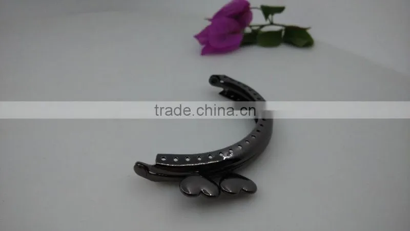 Factory price gun color 8.8*4.8cm metal purse frame for ladies purse