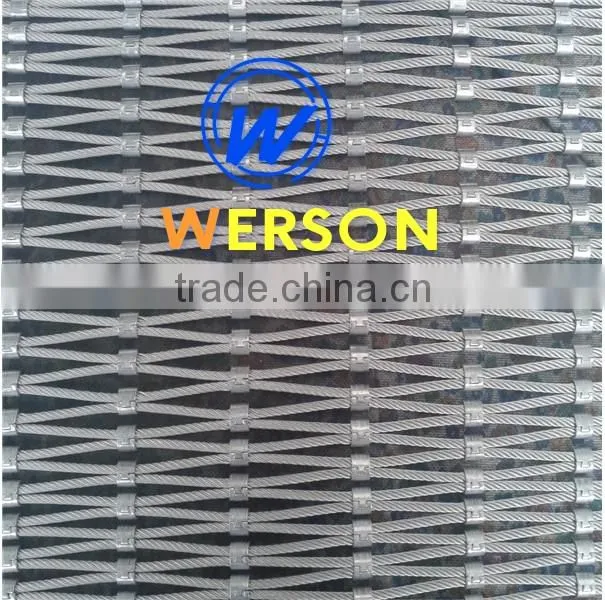 diamond rope mesh and ferrule mesh,anti bird mesh,stainless steel wire rope mesh for staircase | generalmesh
