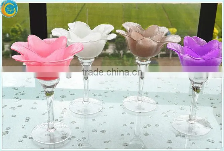 flower glass containers for candles