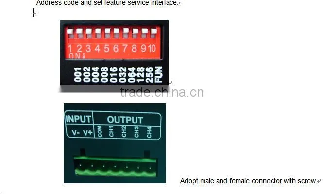 4 Channel DMX512 Decorder LED Controller DC 12V-24V for RGBW 5050 LED Strip Light