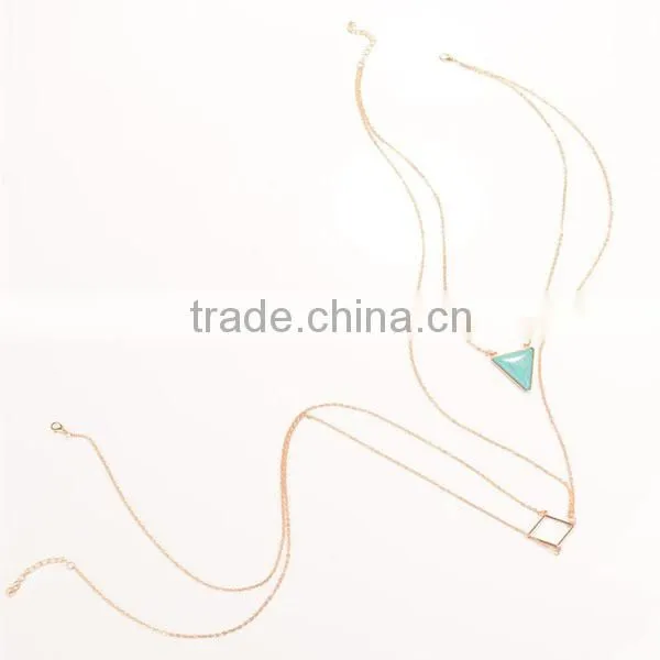 2015 New products geometric triangle rhomobus tophus body chain